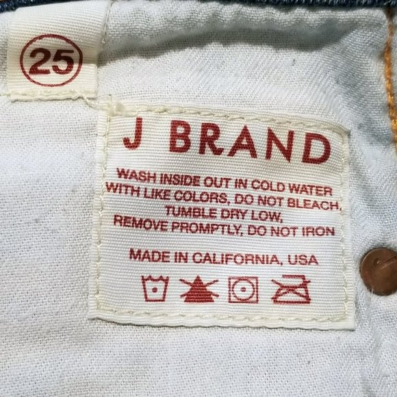 J Brand the deal skinny Straight Leg Low Rise Ankle Zip Jeans 25 Womens 28x28 - Picture 14 of 16